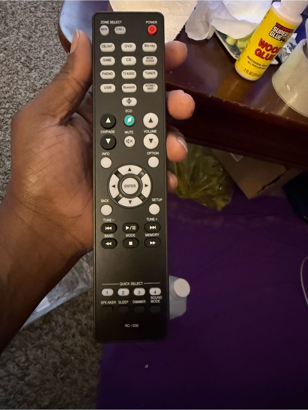 RC-1235 Replace Remote Control for Denon DRA-800H 2-Channel
Stereo AV Receiver
